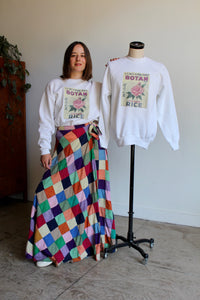 Botan Rice Vintage White Raglan Sweatshirt - M