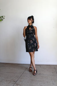 90s Chinese Brocade Mini Dress