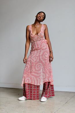 90s Pink Silk Slip Dress