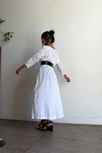 Load image into Gallery viewer, Antique White Cotton Tent Dress with Crochet Lace Neckline