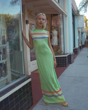 Load image into Gallery viewer, 1970s Emilio Pucci Pastel Green Lurex Striped Maxi Dress