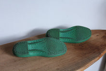 Load image into Gallery viewer, 1990s Green Knit Slip On Rubber Shoes - Size 8