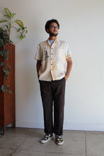 Load image into Gallery viewer, Monday Kitty Gold King Rice Sack Button Up