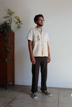 Load image into Gallery viewer, Monday Kitty Gold King Rice Sack Button Up