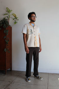 Monday Kitty Gold King Rice Sack Button Up