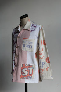 Lay or Bust Pastel Feed Sack Work Shirt