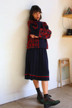Load image into Gallery viewer, 1980s Graphic Sweater &amp; Pleated Skirt Wool Set