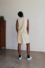 Load image into Gallery viewer, 90s Silk Linen Nude Hued 2-Piece Vest + Shorts