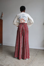Load image into Gallery viewer, 1970s High Waist Houndstooth Knit Wide Leg Trousers