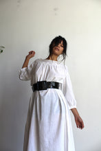 Load image into Gallery viewer, Antique White Cotton Tent Dress with Crochet Lace Neckline