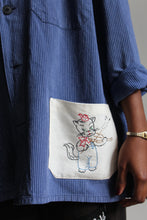Load image into Gallery viewer, Fiddlin’ Kitty Railroad Stripe Workwear Long Sleeve Button Up