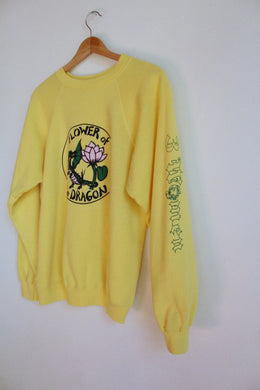 Flower of the Dragon Yellow Raglan Sweatshirt