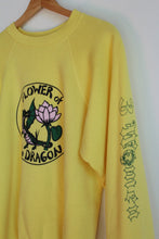 Load image into Gallery viewer, Flower of the Dragon Yellow Raglan Sweatshirt