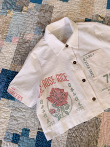 Calrose Rice Sack Crop Top