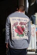 Load image into Gallery viewer, New Rose Rice Sack Blue Grey Long Sleeve Button-Up