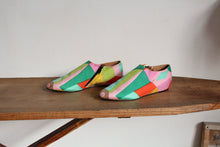 Load image into Gallery viewer, 1980s Kenneth Cole New York Art to Wear Colorful Slip On Leather &amp; Canvas Loafers - Size 8.5B
