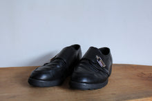 Load image into Gallery viewer, 1990s Black Leather ESPRIT Footwear Silver Buckle Loafers - Size 8.5