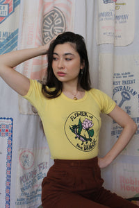 Flower of the Dragon Vintage Yellow Tee