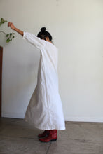 Load image into Gallery viewer, Antique White Cotton Tent Dress with Crochet Lace Neckline