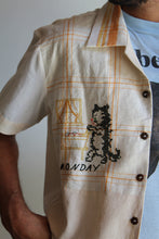 Load image into Gallery viewer, Monday Kitty Gold King Rice Sack Button Up