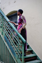 Load image into Gallery viewer, 1990s Floral Polka Dot Ao Dai Tunic Dress