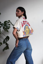 Load image into Gallery viewer, Lotus Flower Rice Sack Cropped Button-up