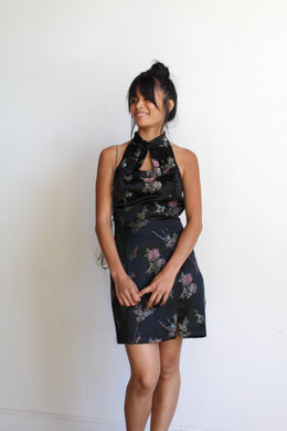 90s Chinese Brocade Mini Dress