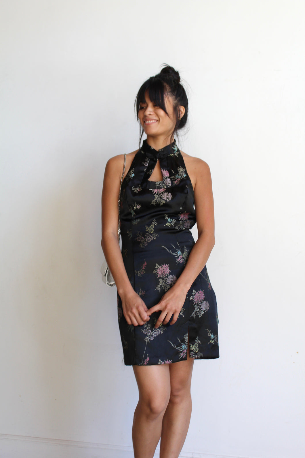 90s Chinese Brocade Mini Dress – 3 Women