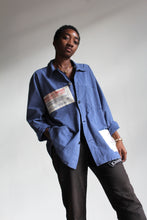 Load image into Gallery viewer, Fiddlin’ Kitty Railroad Stripe Workwear Long Sleeve Button Up