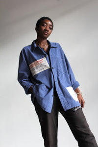 Fiddlin’ Kitty Railroad Stripe Workwear Long Sleeve Button Up