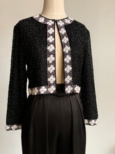 Load image into Gallery viewer, 80s Black Beaded Jacket