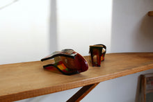 Load image into Gallery viewer, 1990s Window Pane Art to Wear Slip on Wedges - Made in Romania - Size 8
