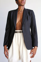Load image into Gallery viewer, DKNY Gray Wool Pinstripe Fitted Blazer