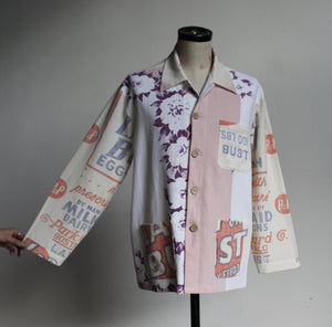 Lay or Bust Pastel Feed Sack Work Shirt