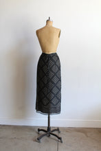 Load image into Gallery viewer, 90s Oscar de la Renta Grey Silk Floral Print Wrap Skirt
