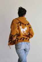 Load image into Gallery viewer, 1980s Western Brown Soft Wool Zip Up Hooded Sweater