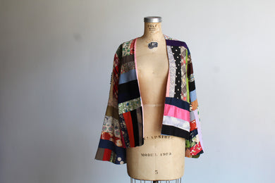 Vintage Crazy Quilt Patchwork Jacket