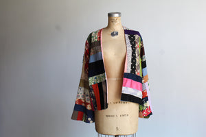 Vintage Crazy Quilt Patchwork Jacket