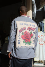 Load image into Gallery viewer, New Rose Rice Sack Blue Grey Long Sleeve Button-Up