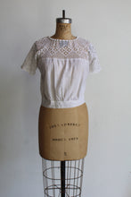Load image into Gallery viewer, Edwardian White Cotton Crochet Blouse