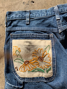 90s Dark Denim Patchwork Jeans by 3 Women