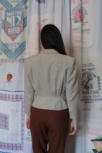 Load image into Gallery viewer, 1980s Custom Tailored Cropped Linen Blazer Jacket