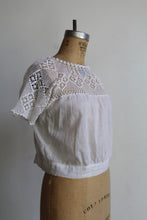 Load image into Gallery viewer, Edwardian White Cotton Crochet Blouse
