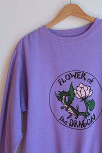 Flower of the Dragon Lavender Raglan Sweatshirt