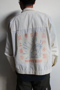 Diamond Patched Zip Up Jacket