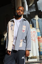 Load image into Gallery viewer, New Rose Rice Sack Blue Grey Long Sleeve Button-Up