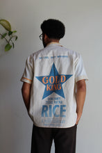 Load image into Gallery viewer, Monday Kitty Gold King Rice Sack Button Up