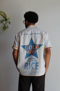 Monday Kitty Gold King Rice Sack Button Up
