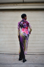Load image into Gallery viewer, 1990s Floral Polka Dot Ao Dai Tunic Dress