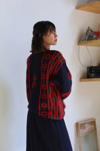 Load image into Gallery viewer, 1980s Graphic Sweater &amp; Pleated Skirt Wool Set